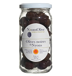 Olives noires de Nyons AOP nature - 210 g
